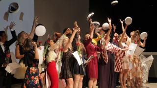 Students in IB graduation.